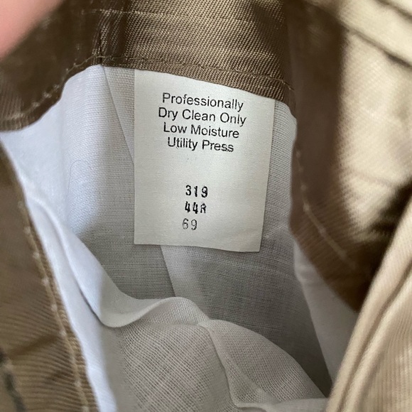 VTG Wall Street Men’s Blazer Size 44 Tan Plaid Business Neutral Formal - Picture 9 of 10